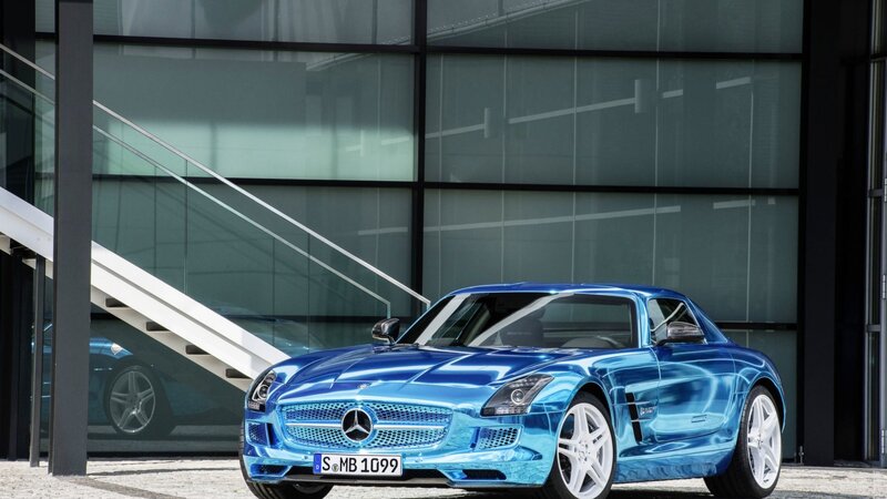Blue Sports Car — Modern, Afternoon