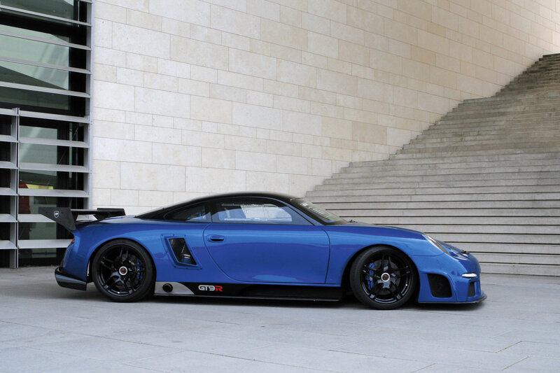 Blue Sports Car — Modern, Photograph