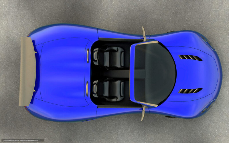 Blue Sports Car — Neutral, 3d Render, Car Seat