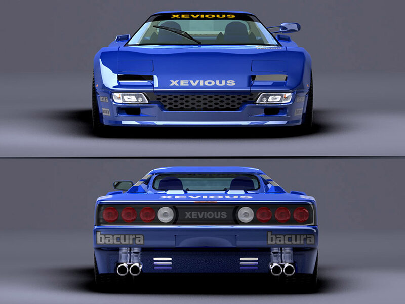 Blue Sports Car — Neutral, 3d Render, Text