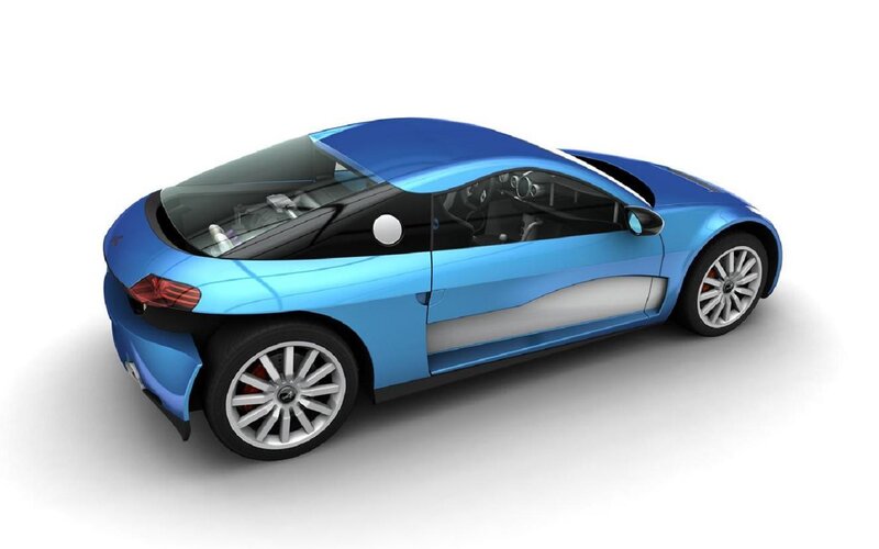 Blue Sports Car — Neutral, 3d Render