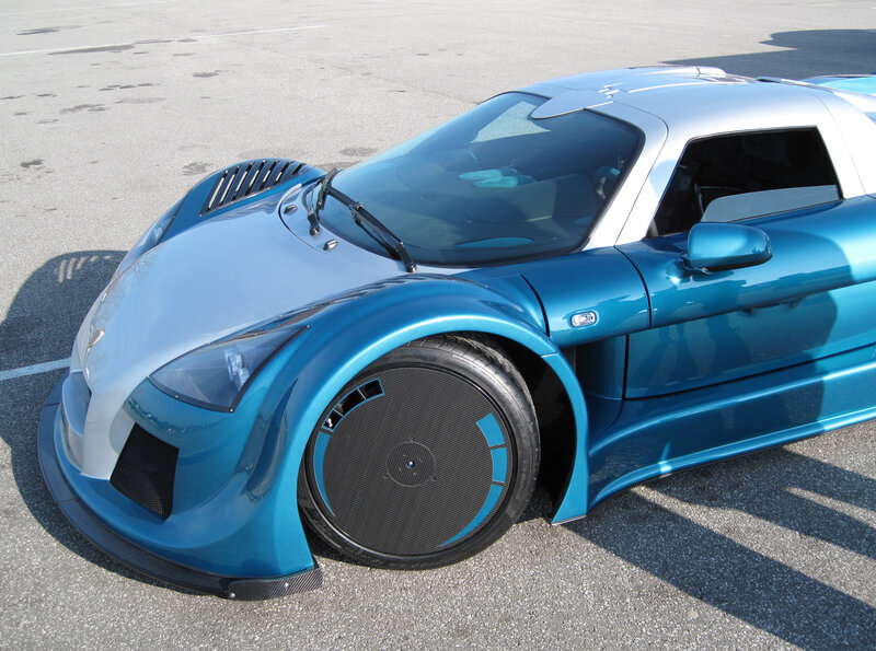 Blue Sports Car — Neutral, Afternoon