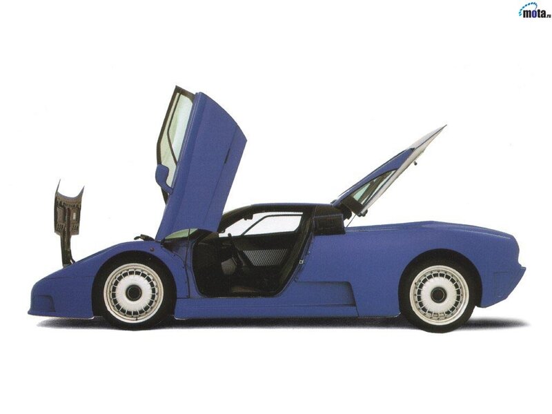 Blue Sports Car — Neutral, Photograph, Open Doors