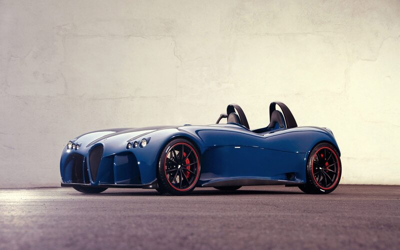 Blue Sports Car — Neutral, Photograph, Wall