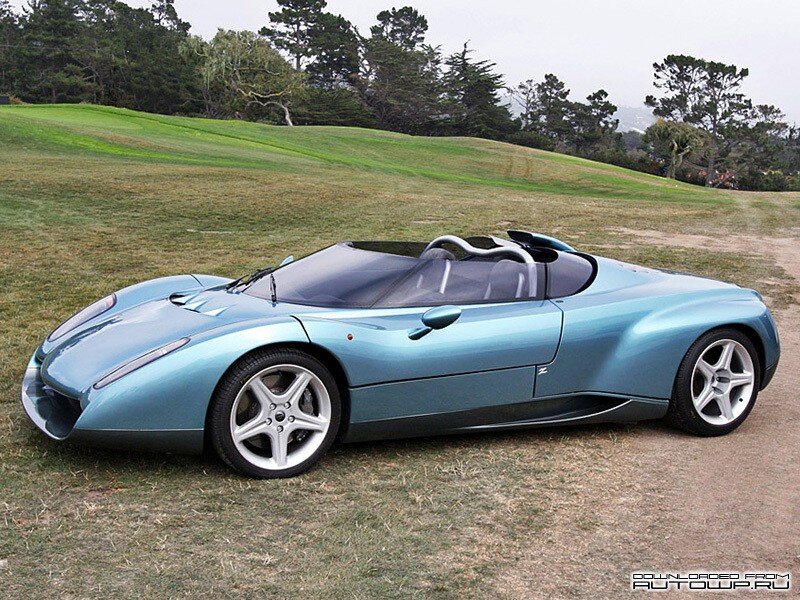 blue sports car on grass