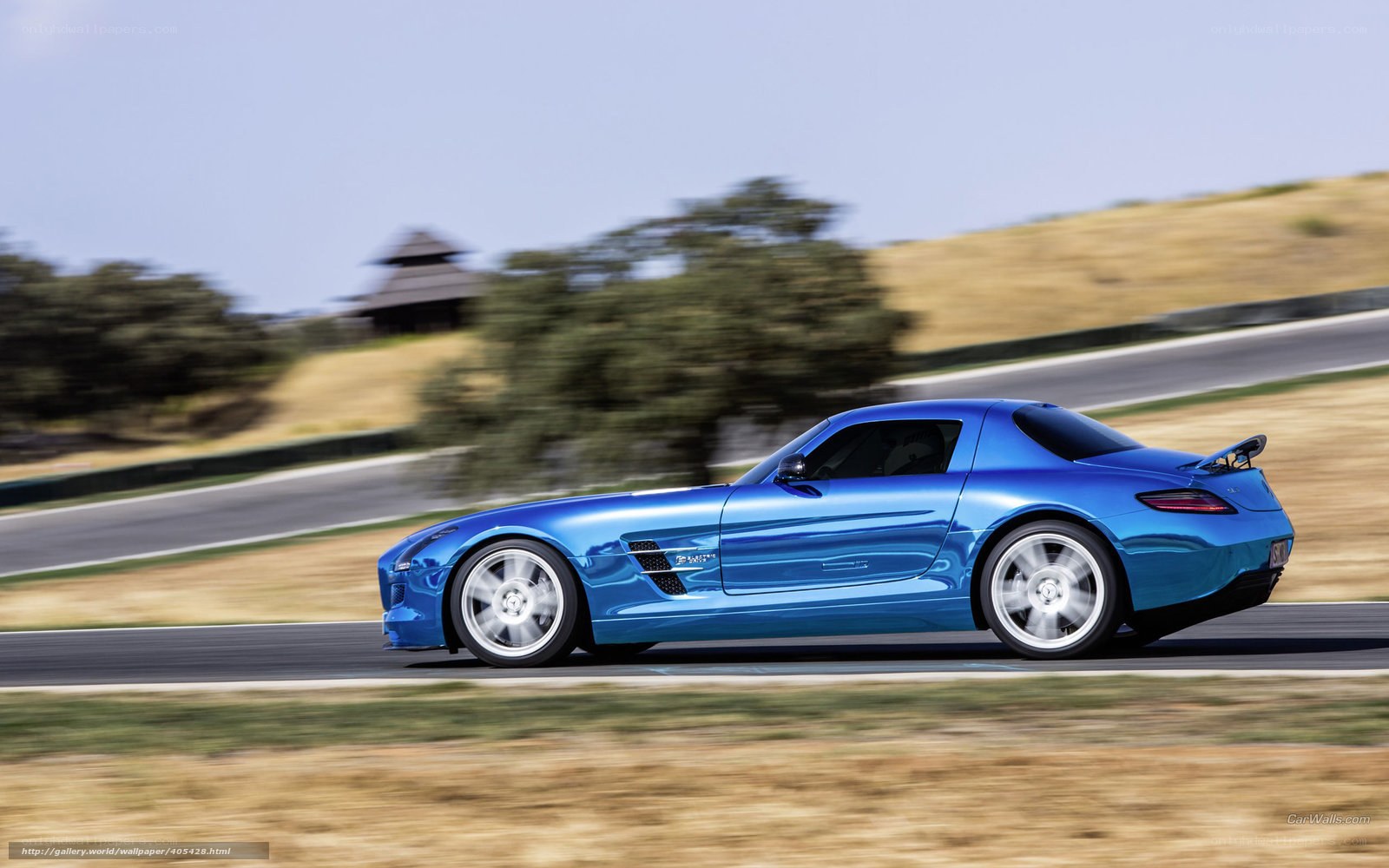 blue sports car on racetrack