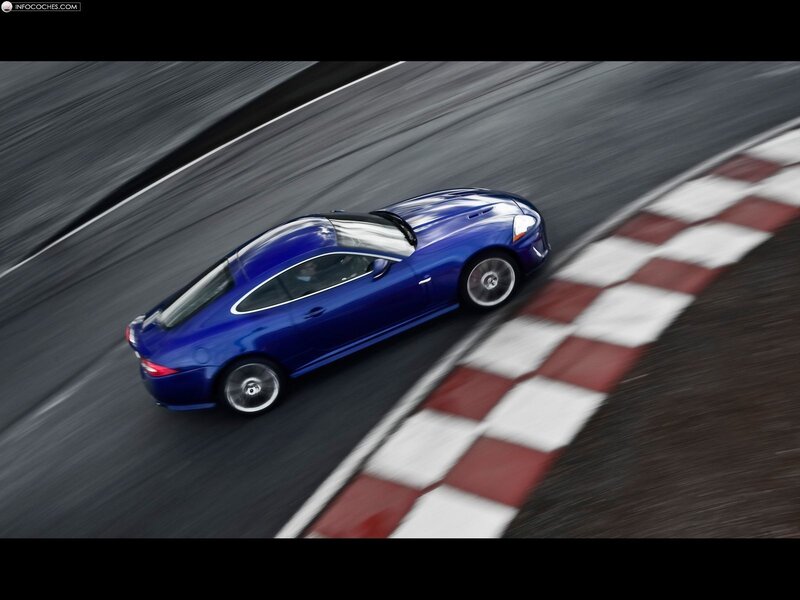 Blue sports car on racetrack