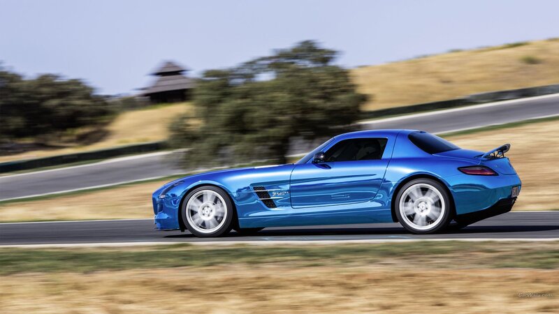 blue sports car on racetrack