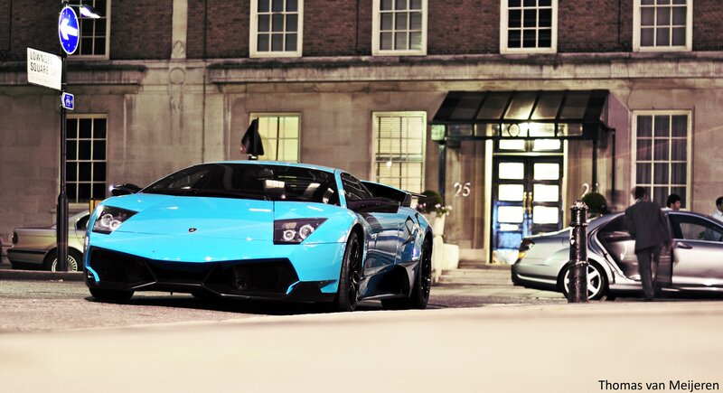 Blue Sports Car on Street — Urban