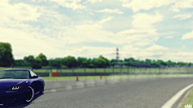 Blue Sports Car on Track — Calm