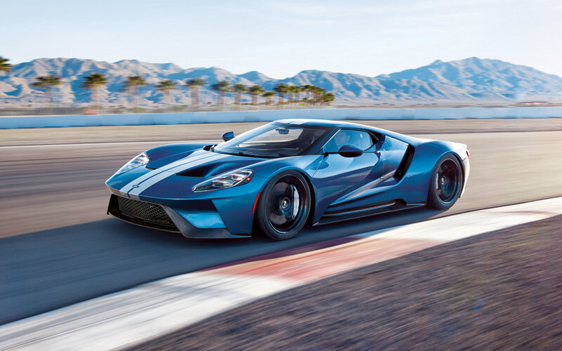 Blue Sports Car on Track — Dynamic, Afternoon, Photograph, Race Track, Mountains