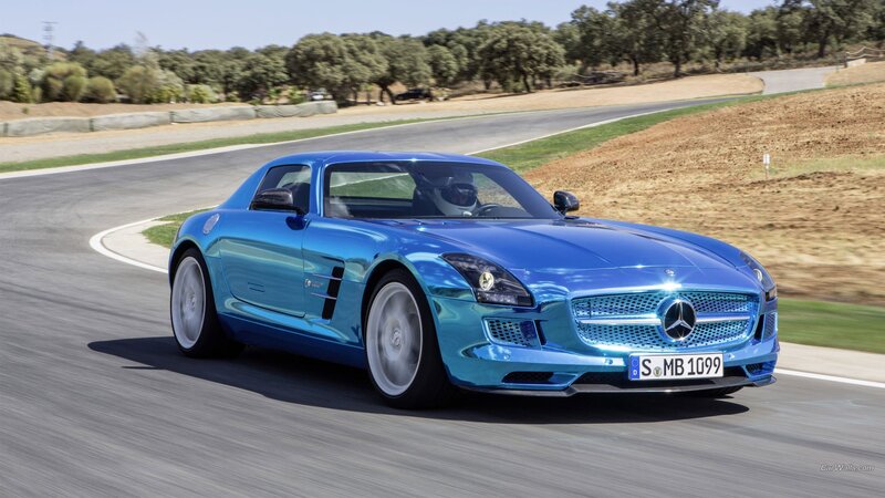 Blue Sports Car on Track — Dynamic, Afternoon, Photograph