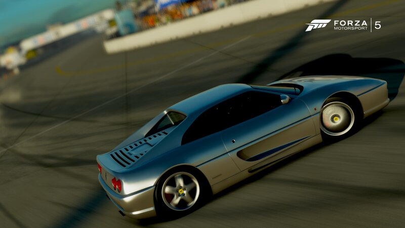 Blue Sports Car on Track — Dynamic, Afternoon