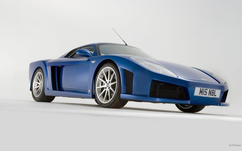 blue sports car on white background