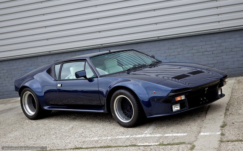 blue sports car parked