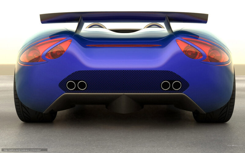Blue Sports Car Rear