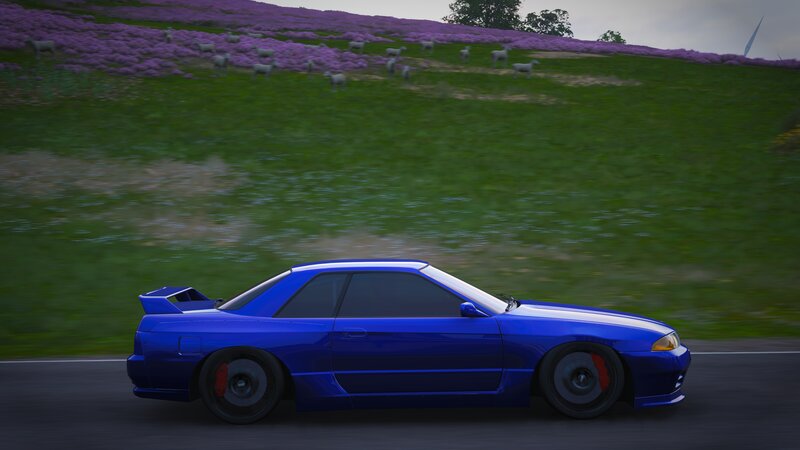 Blue Sports Car — Serene, Afternoon, 3d Render, Sheep