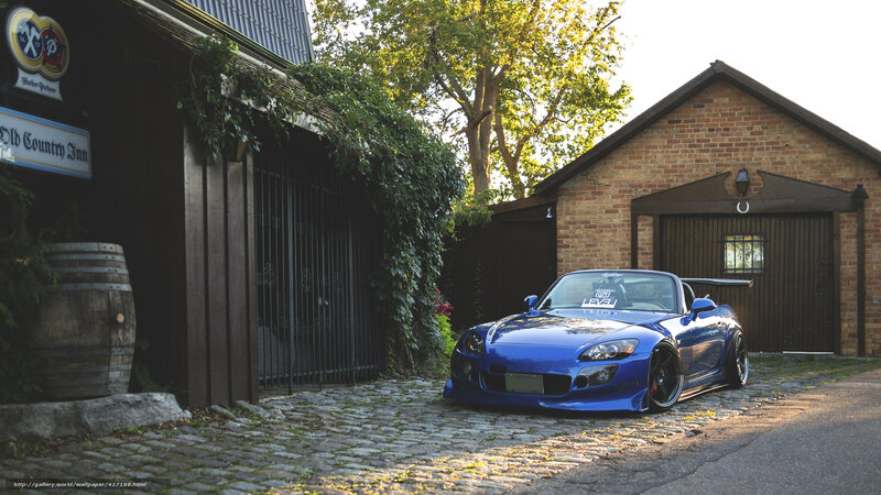 Blue Sports Car — Serene, Afternoon, Photograph, Building