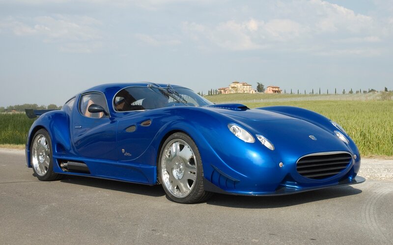 Blue Sports Car — Serene, Afternoon, Photograph, Field