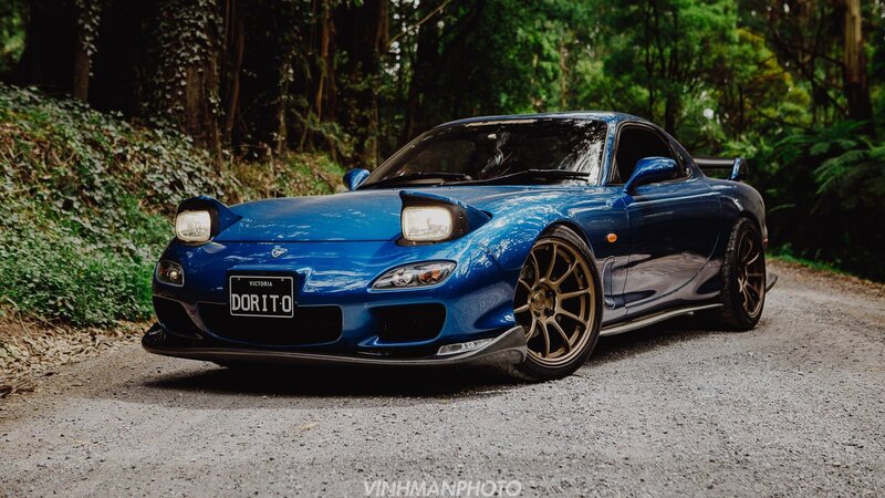 Blue Sports Car — Serene, Afternoon, Photograph, Forest