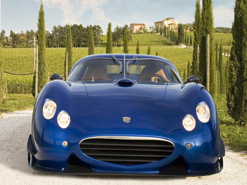 Blue Sports Car — Serene, Afternoon, Photograph, Vineyard