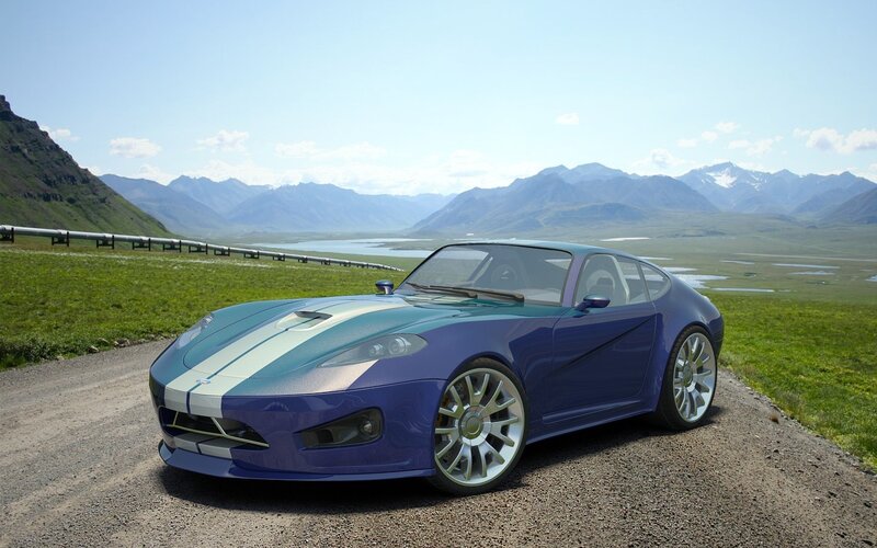 Blue Sports Car — Serene, Afternoon