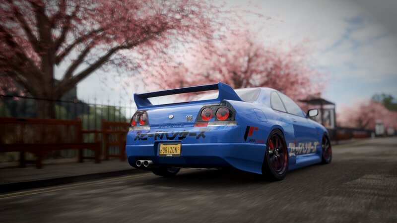 Blue Sports Car — Serene, Spring, 3d Render