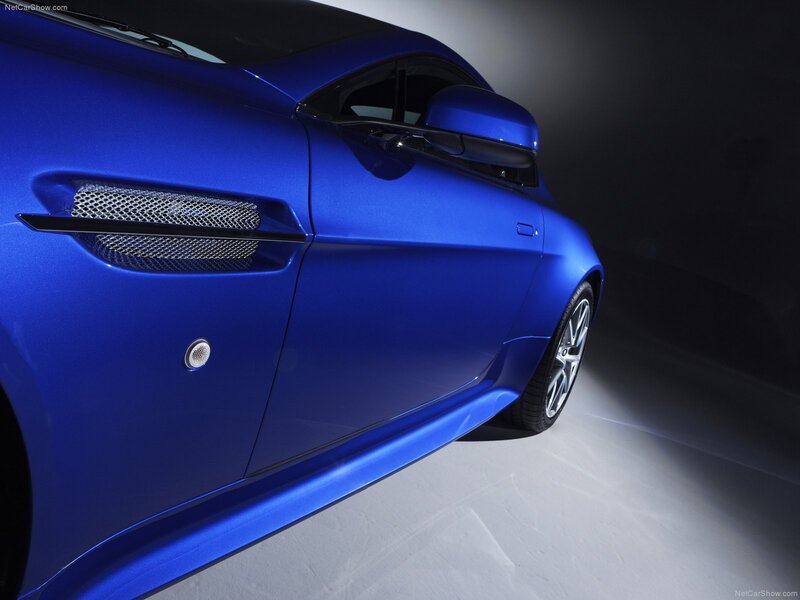 Blue sports car side profile