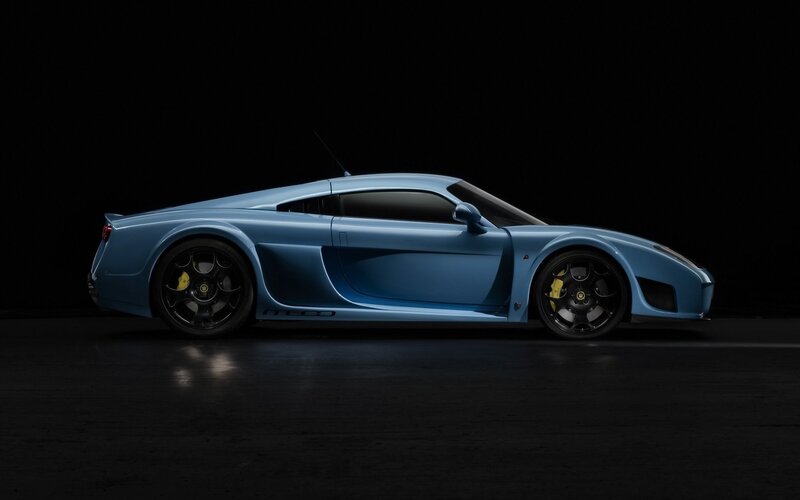 blue sports car side profile