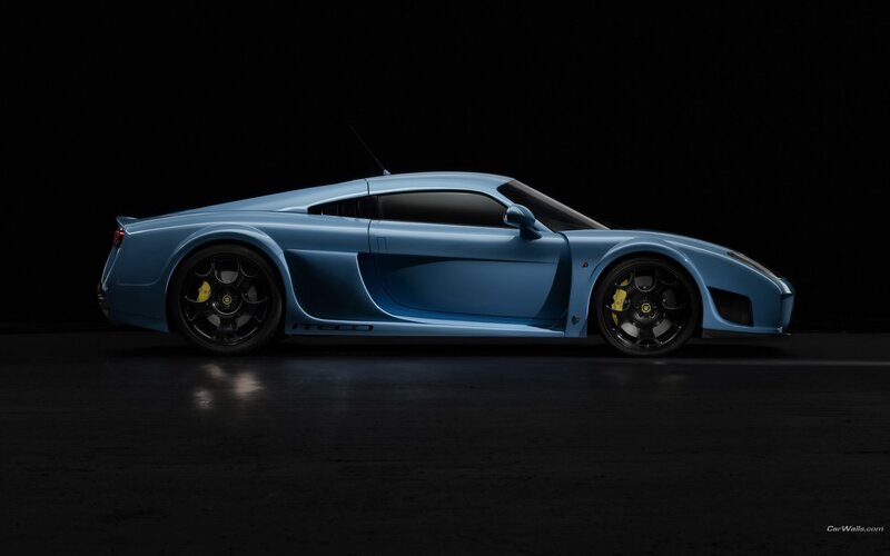 blue sports car side profile