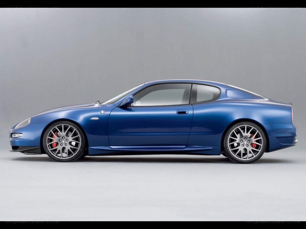 blue sports car side profile
