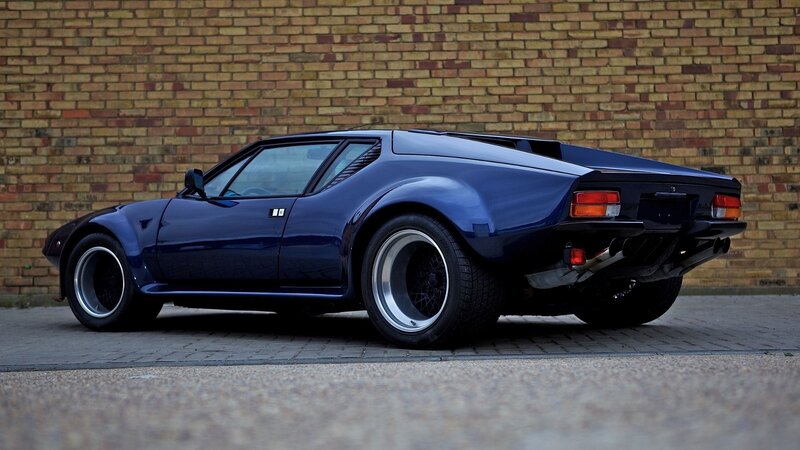 blue sports car side view