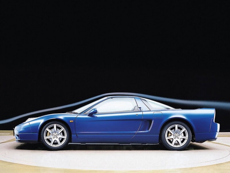 blue sports car side view