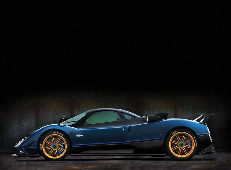 blue sports car side view