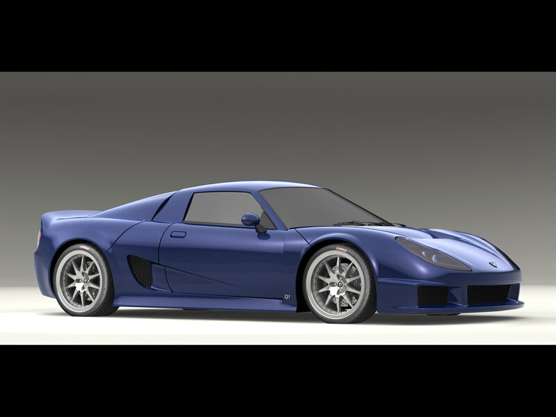 blue sports car side view