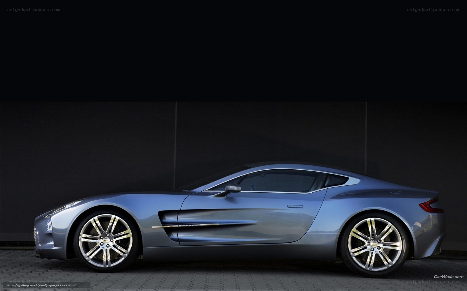 blue sports car side view
