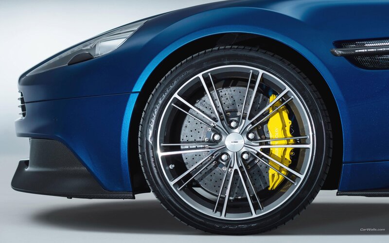 blue sports car wheel