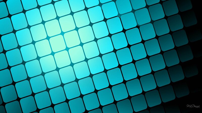 Blue Square Grid Pattern — Cyan