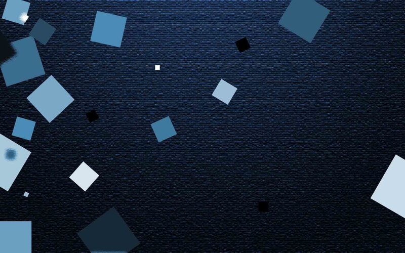 blue squares on dark background