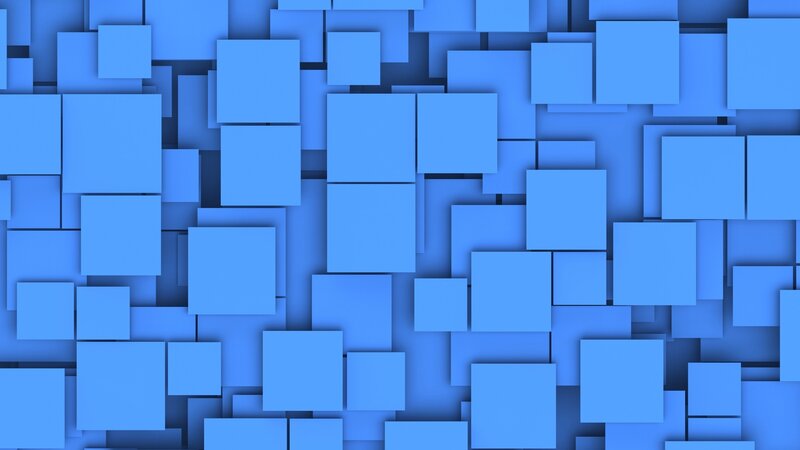 Blue Squares on Wall