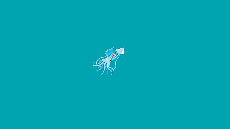 Blue Squid Character — Teal