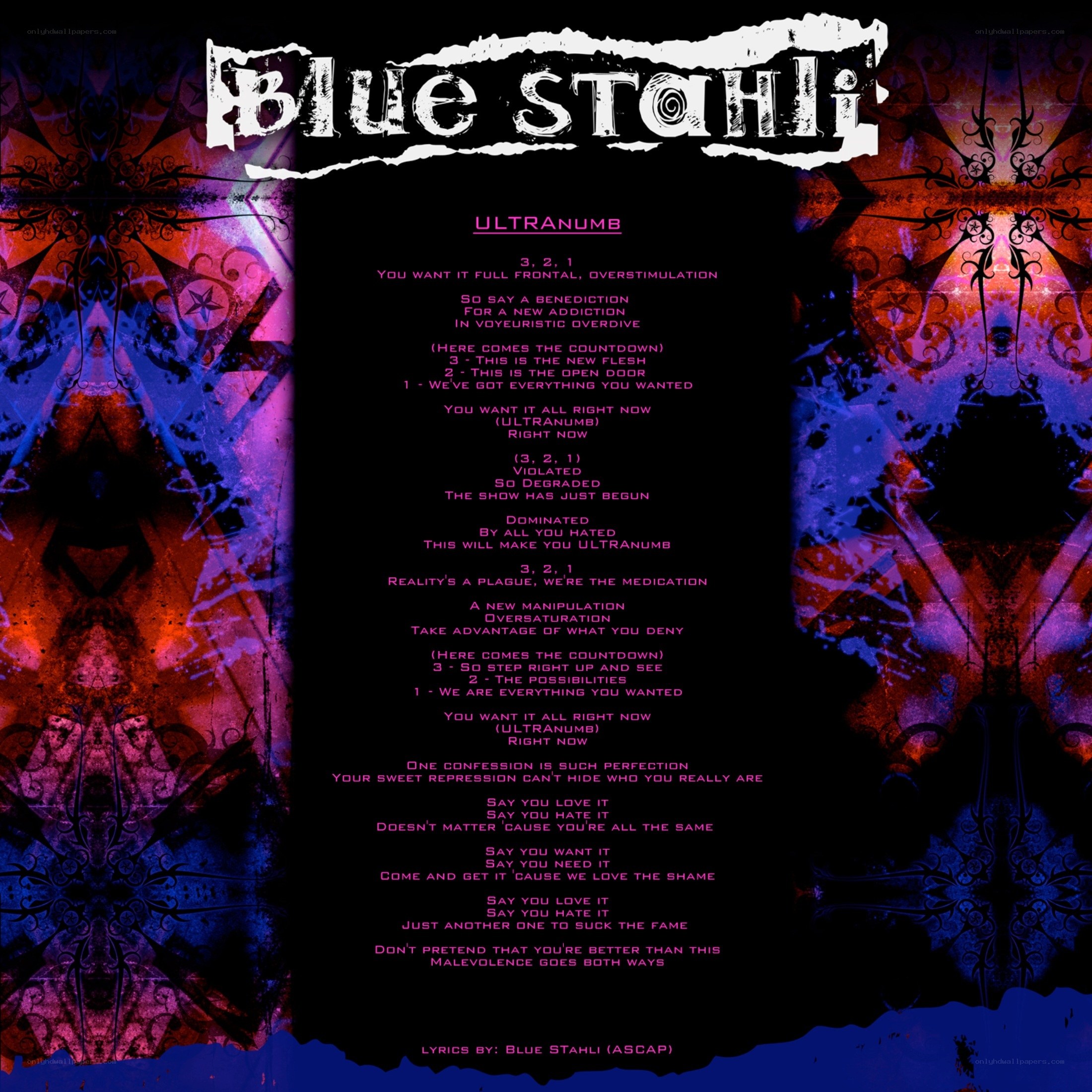 Blue Stahli lyrics for Ultranumb