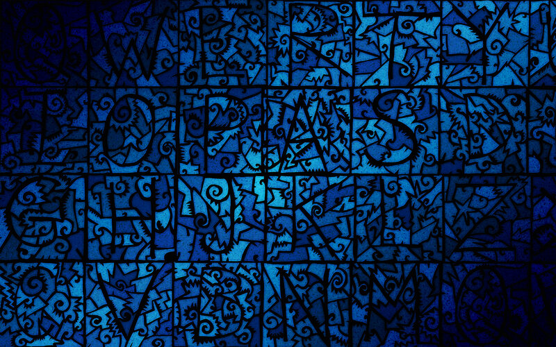Blue Stained Glass Pattern