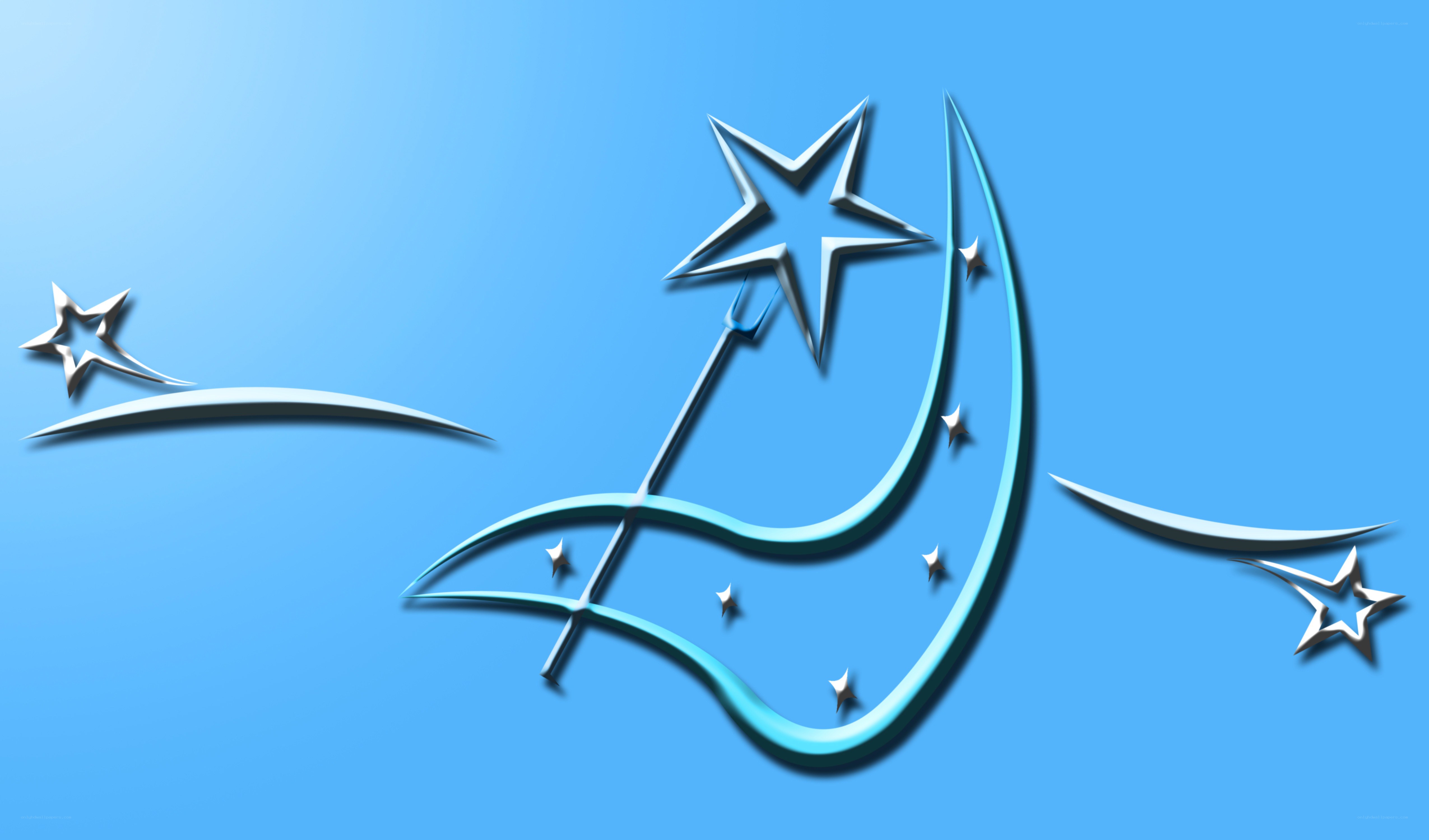 blue star and moon design