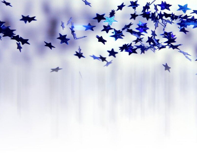 blue star confetti falling