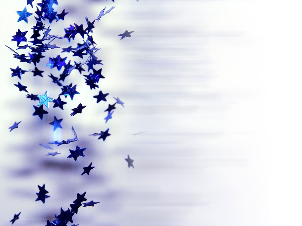 blue star confetti falling