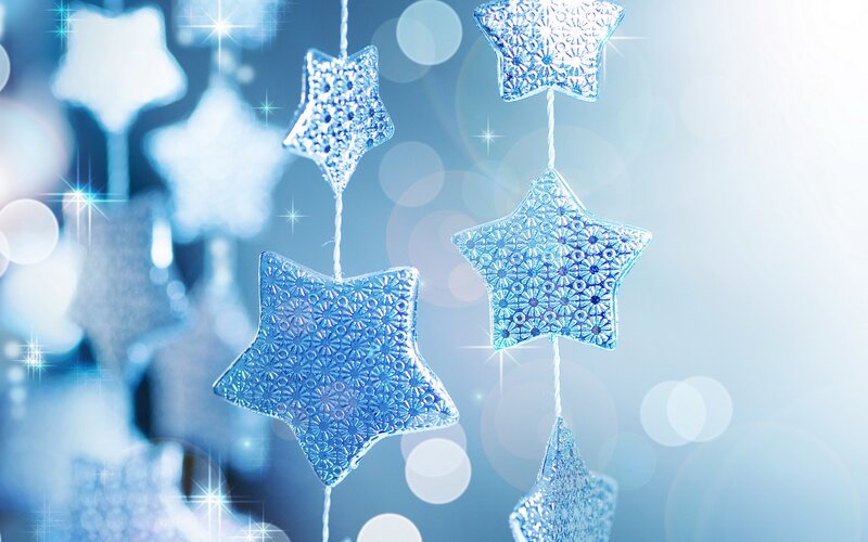 blue star decorations