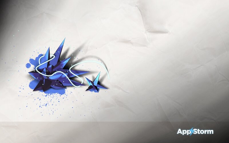 blue star design on crumpled paper