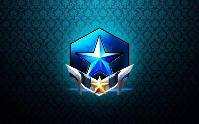 Blue Star Emblem — Dramatic, Digital Art