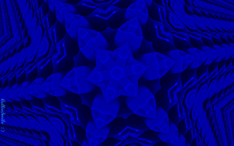 Blue Star Fractal Pattern